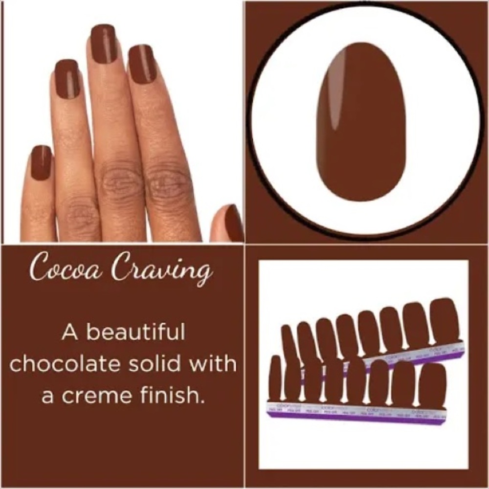 Color Street Cocoa Craving Brown Press-On Nails